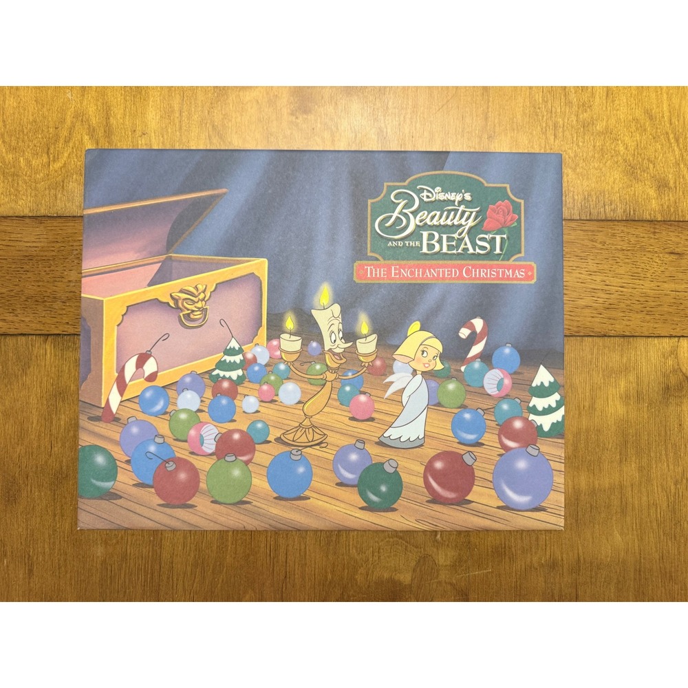 Disney Beauty and the Beast Enchanted Christmas Commemorative Lithograph Print